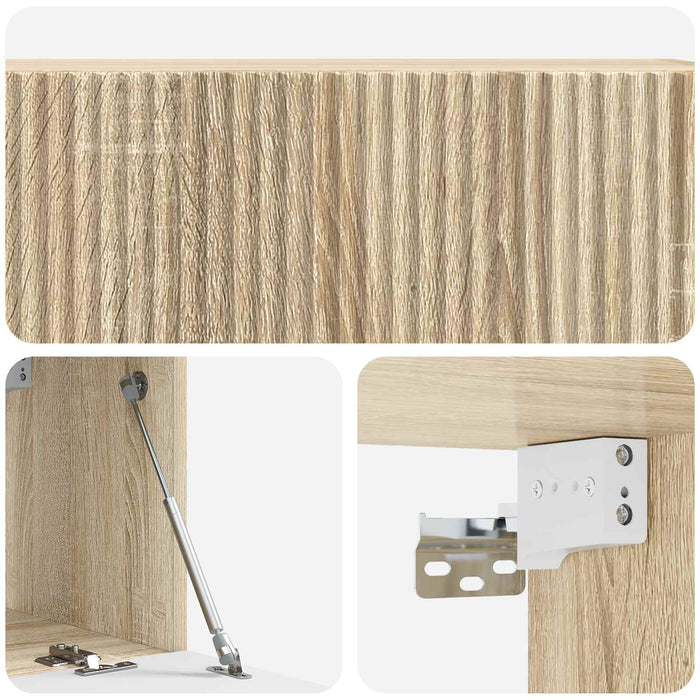 Oglindă TV montată pe perete Stejar Sonoma 98 x 31 x 30 cm - WALTI WALTI