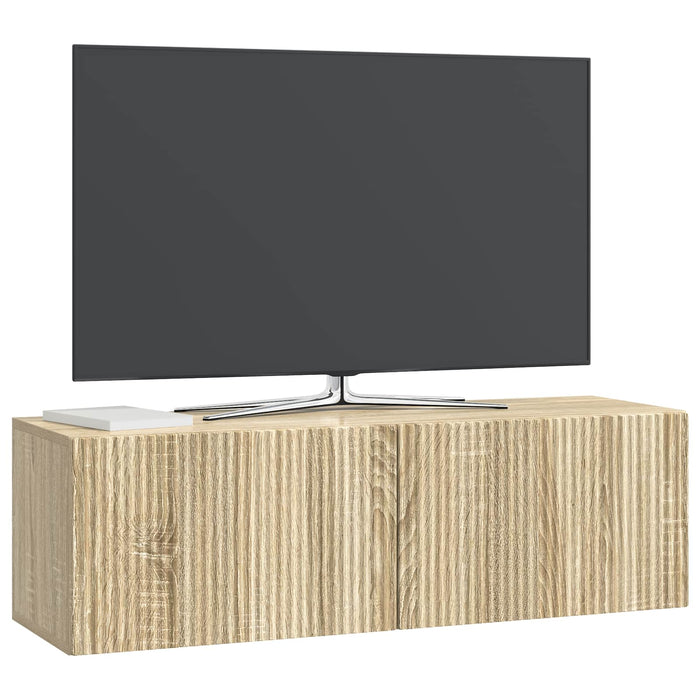 Oglindă TV montată pe perete Stejar Sonoma 98 x 31 x 30 cm - WALTI WALTI