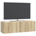 Oglindă TV montată pe perete Stejar Sonoma 98 x 31 x 30 cm - WALTI WALTI