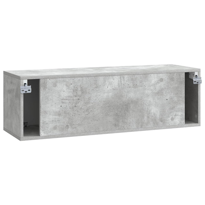 Oglindă TV montată pe perete Gri Beton 98 x 31 x 30 cm - WALTI WALTI