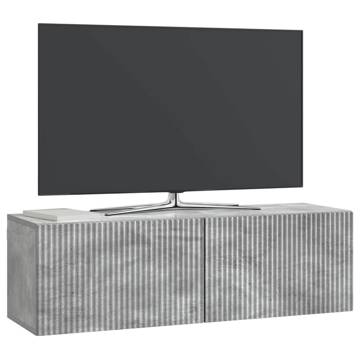 Oglindă TV montată pe perete Gri Beton 98 x 31 x 30 cm - WALTI WALTI
