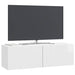 Oglindă TV montată pe perete Alb foarte lucios 98 x 31 x 30 cm - WALTI WALTI