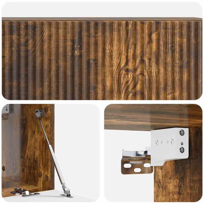 Oglindă TV montată pe perete Stejar fumuriu 98 x 31 x 30 cm - WALTI WALTI