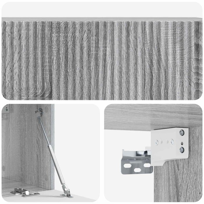 Oglindă TV montată pe perete Sonoma gri 98 x 31 x 30 cm - WALTI WALTI