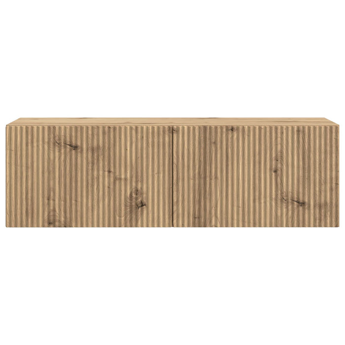 Oglindă TV montată pe perete Stejar Artizanal 98 x 31 x 30 cm - WALTI WALTI