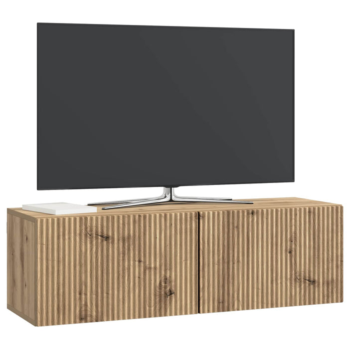 Oglindă TV montată pe perete Stejar Artizanal 98 x 31 x 30 cm - WALTI WALTI