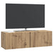 Oglindă TV montată pe perete Stejar Artizanal 98 x 31 x 30 cm - WALTI WALTI