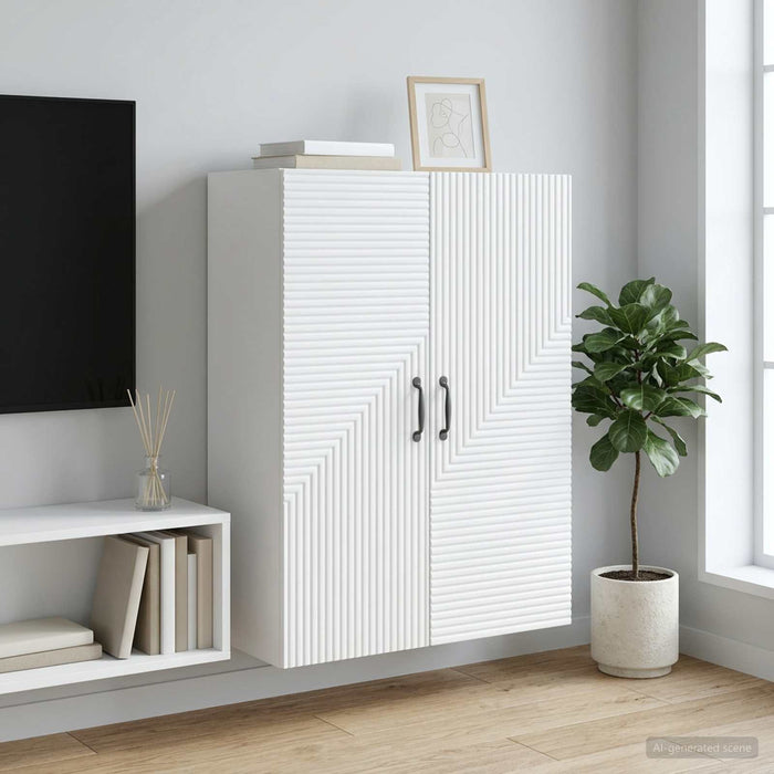 Dulap montat pe perete Alb 66 x 34,5 x 90 cm Lemn prelucrat - WALTI WALTI