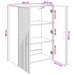 Dulap montat pe perete Alb 66 x 34,5 x 90 cm Lemn prelucrat - WALTI WALTI