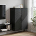 Dulap montat pe perete Negru 66 x 34,5 x 90 cm Lemn prelucrat - WALTI WALTI