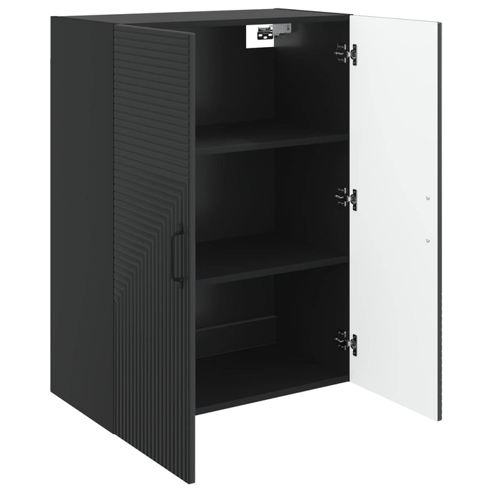 Dulap montat pe perete Negru 66 x 34,5 x 90 cm Lemn prelucrat - WALTI WALTI