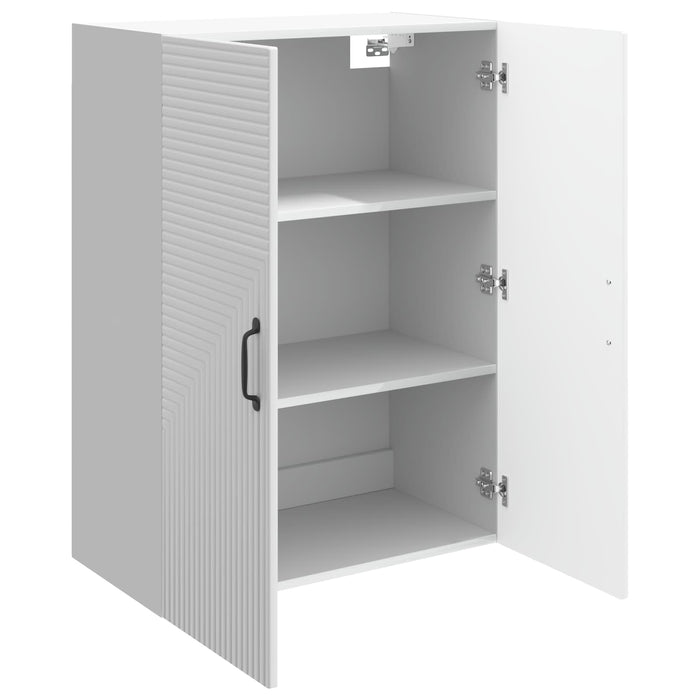 Dulap montat pe perete Alb foarte lucios 66 x 34,5 x 90 cm - WALTI WALTI