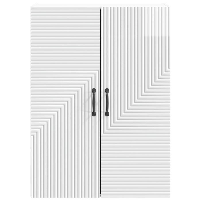 Dulap montat pe perete Alb foarte lucios 66 x 34,5 x 90 cm - WALTI WALTI