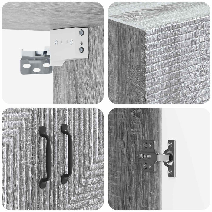 Dulap montat pe perete Sonoma gri 66 x 34,5 x 90 cm - WALTI WALTI
