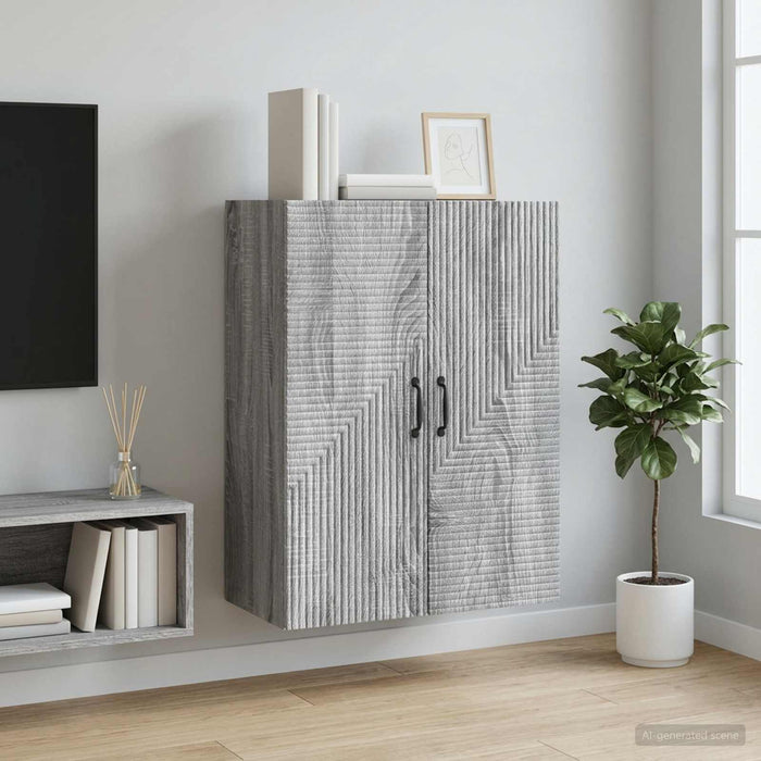 Dulap montat pe perete Sonoma gri 66 x 34,5 x 90 cm - WALTI WALTI