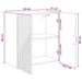 Dulap montat pe perete Alb 59 x 31 x 60 cm Lemn prelucrat - WALTI WALTI