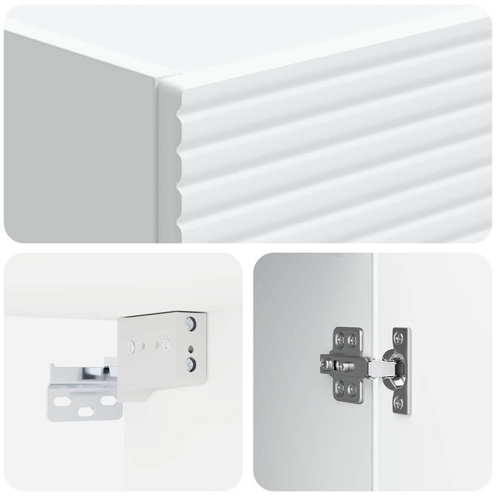 Dulap montat pe perete Alb 33 x 34,5 x 90 cm Lemn prelucrat - WALTI WALTI