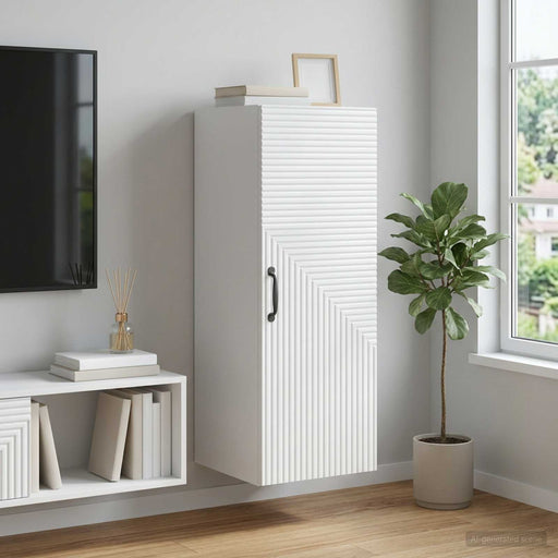 Dulap montat pe perete Alb 33 x 34,5 x 90 cm Lemn prelucrat - WALTI WALTI