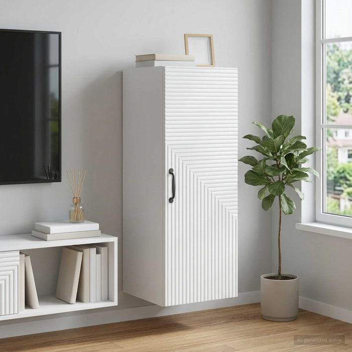 Dulap montat pe perete Alb 33 x 34,5 x 90 cm Lemn prelucrat - WALTI WALTI