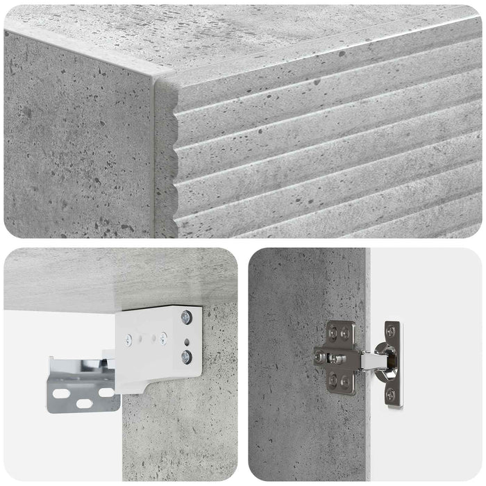 Dulap montat pe perete Gri Beton 33 x 34,5 x 90 cm WALTI