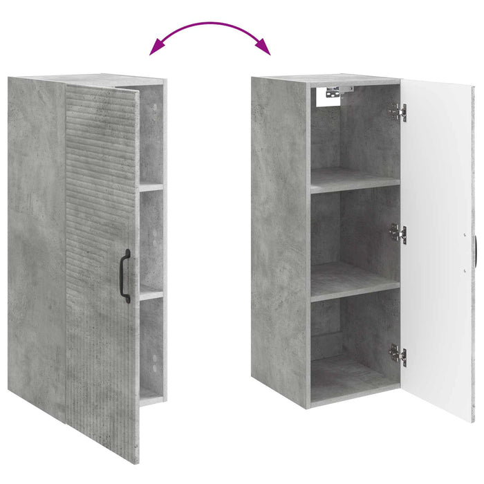 Dulap montat pe perete Gri Beton 33 x 34,5 x 90 cm WALTI