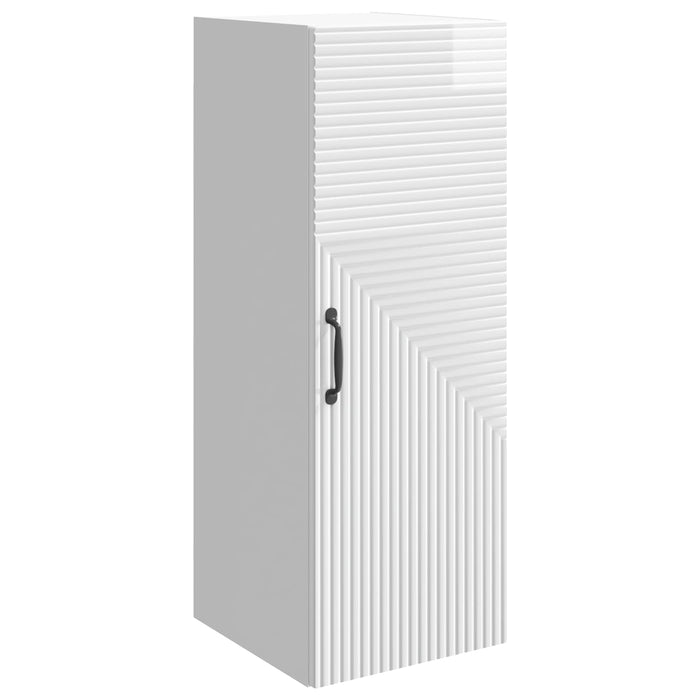 Dulap montat pe perete Alb foarte lucios 33 x 34,5 x 90 cm - WALTI WALTI