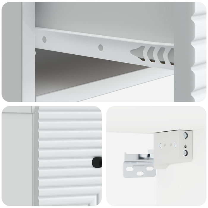 Dulap de noapte suspendat Alb 34,5 x 33 x 20 cm Lemn prelucrat - WALTI WALTI