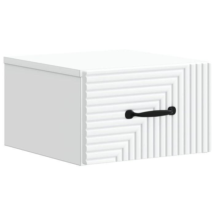 Dulap de noapte suspendat Alb 34,5 x 33 x 20 cm Lemn prelucrat - WALTI WALTI