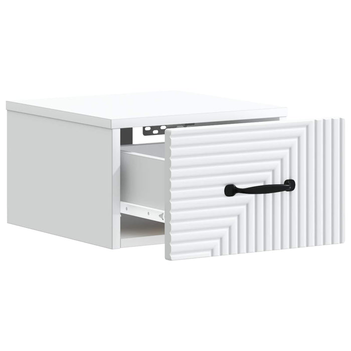 Dulap de noapte suspendat Alb 34,5 x 33 x 20 cm Lemn prelucrat - WALTI WALTI