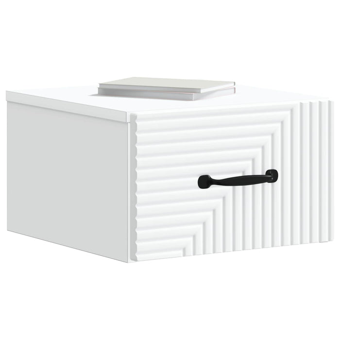 Dulap de noapte suspendat Alb 34,5 x 33 x 20 cm Lemn prelucrat - WALTI WALTI