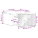 Dulap de noapte suspendat Alb 34,5 x 33 x 20 cm Lemn prelucrat - WALTI WALTI