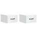 Dulap de noapte suspendat cu sertar 2 pcs Alb 34,5 x 33 x 20 cm - WALTI WALTI
