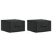 Dulap de noapte suspendat 2 pcs Negru 34,5 x 33 x 20 cm - WALTI WALTI