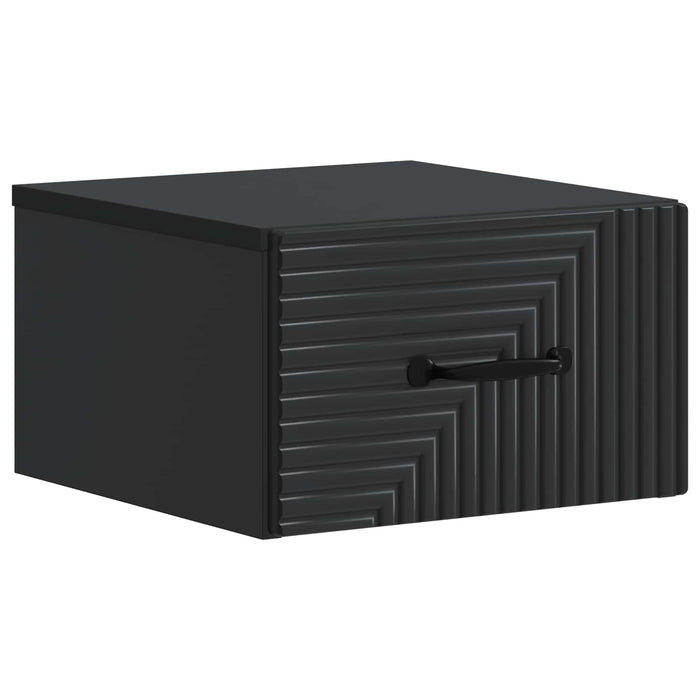 Dulap de noapte suspendat 2 pcs Negru 34,5 x 33 x 20 cm - WALTI WALTI