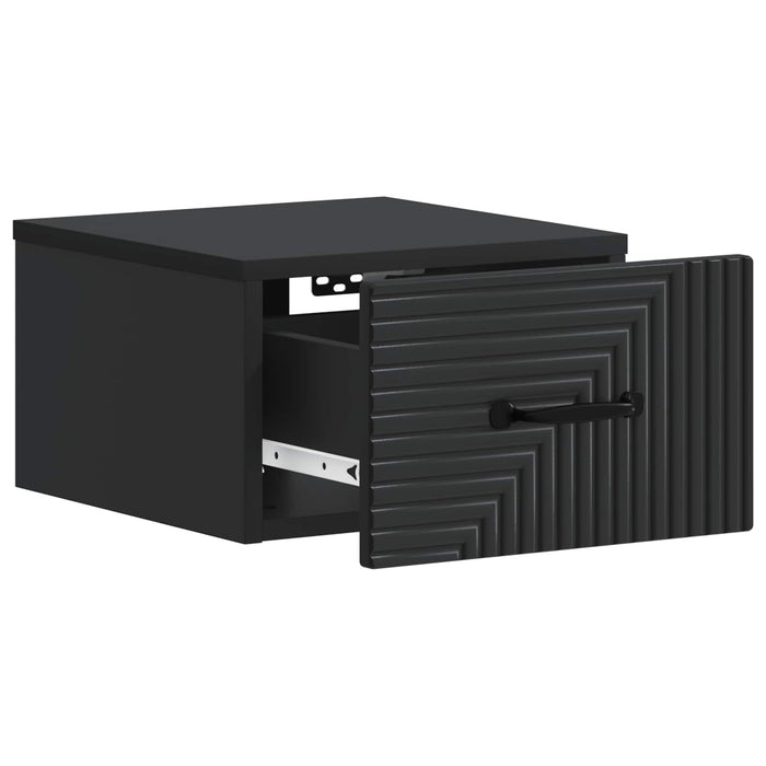 Dulap de noapte suspendat 2 pcs Negru 34,5 x 33 x 20 cm - WALTI WALTI