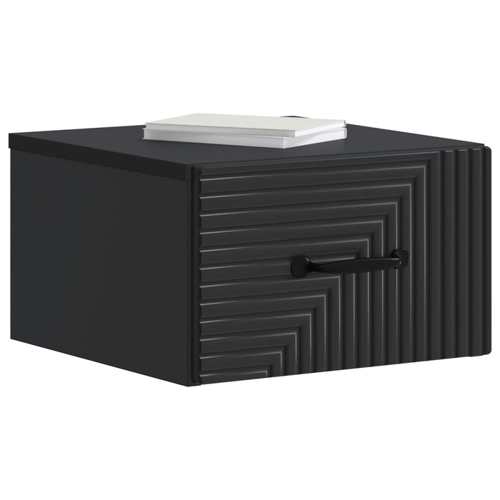 Dulap de noapte suspendat 2 pcs Negru 34,5 x 33 x 20 cm - WALTI WALTI