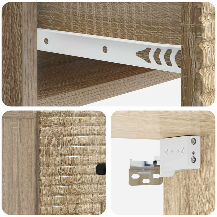 Dulap de noapte suspendat Stejar Sonoma 34,5 x 33 x 20 cm - WALTI WALTI