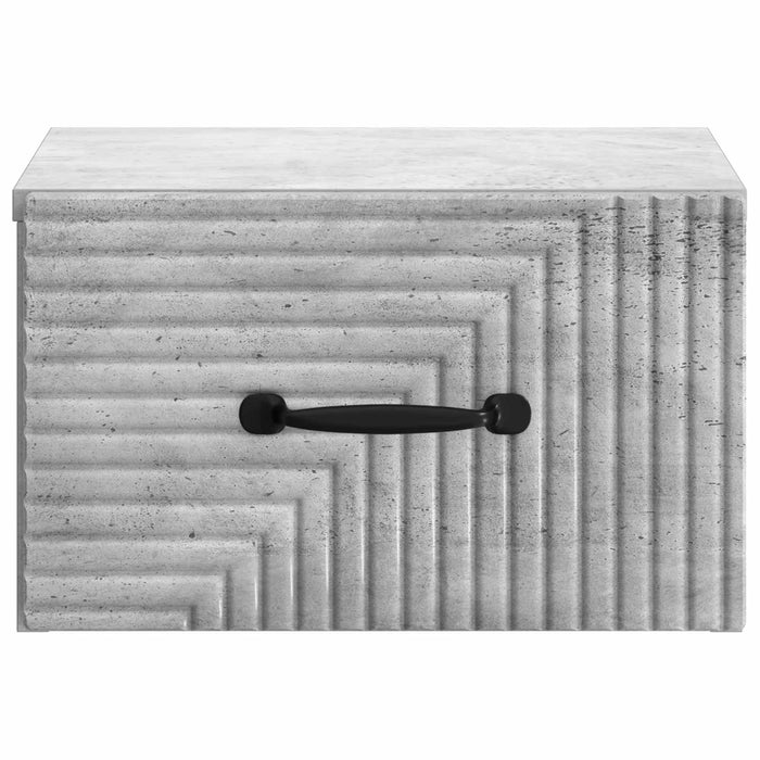 Dulap de noapte suspendat cu sertar Gri Beton 34,5 x 33 x 20 cm - WALTI WALTI