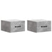 Dulap de noapte suspendat 2 pcs Gri Beton 34,5 x 33 x 20 cm - WALTI WALTI