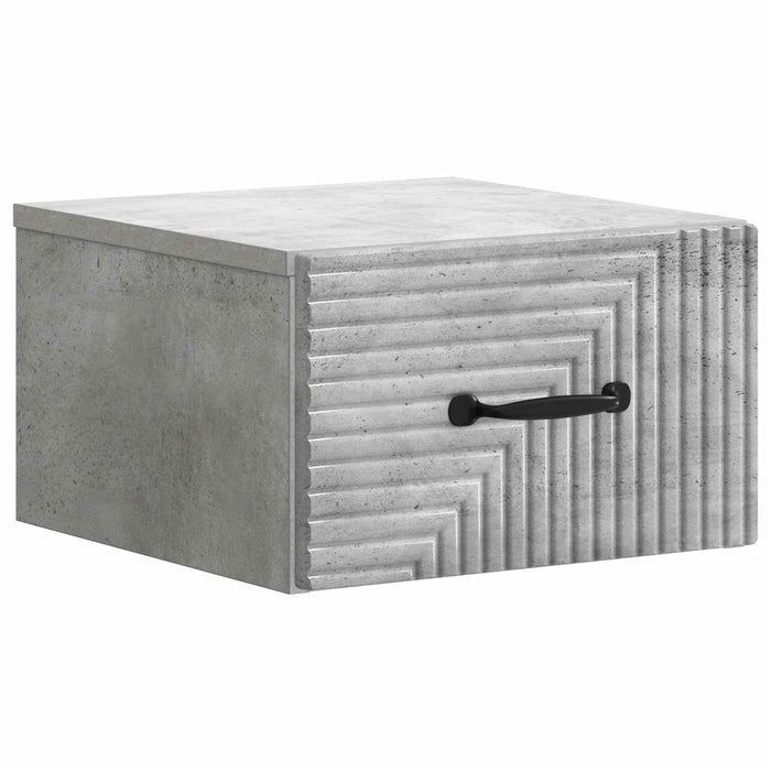 Dulap de noapte suspendat 2 pcs Gri Beton 34,5 x 33 x 20 cm - WALTI WALTI