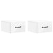 Dulap de noapte suspendat cu sertar 2 pcs Alb foarte lucios - WALTI WALTI
