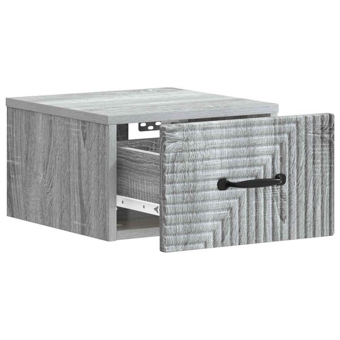 Dulap de noapte suspendat 2 pcs Sonoma gri 34,5 x 33 x 20 cm - WALTI WALTI