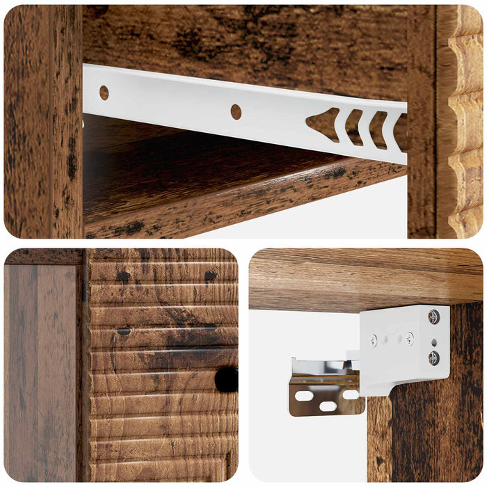 Dulap de noapte suspendat Lemn vechi 34,5 x 33 x 20 cm - WALTI WALTI