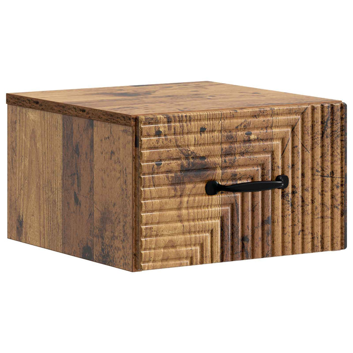 Dulap de noapte suspendat Lemn vechi 34,5 x 33 x 20 cm - WALTI WALTI