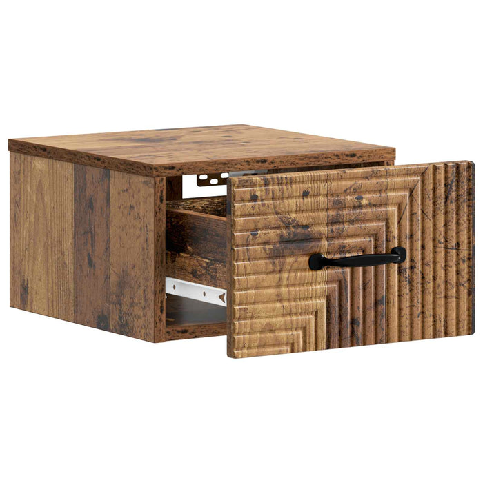 Dulap de noapte suspendat Lemn vechi 34,5 x 33 x 20 cm - WALTI WALTI