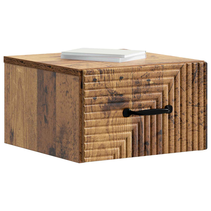 Dulap de noapte suspendat Lemn vechi 34,5 x 33 x 20 cm - WALTI WALTI