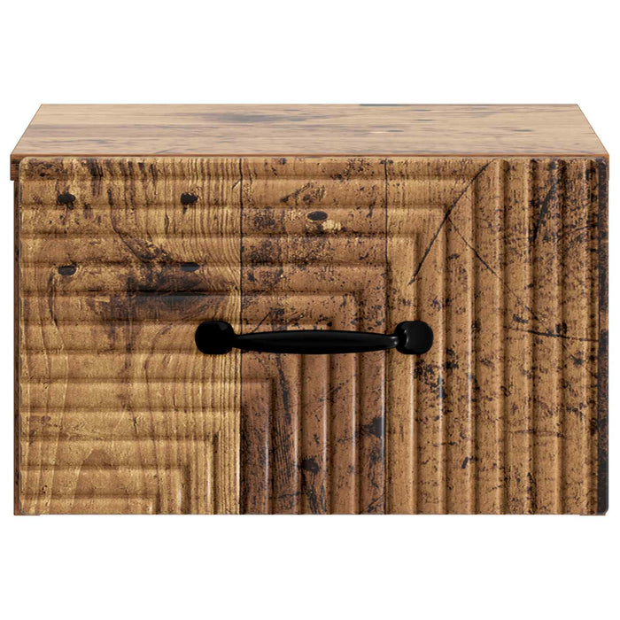 Dulap de noapte suspendat 2 pcs Lemn vechi 34,5 x 33 x 20 cm - WALTI WALTI