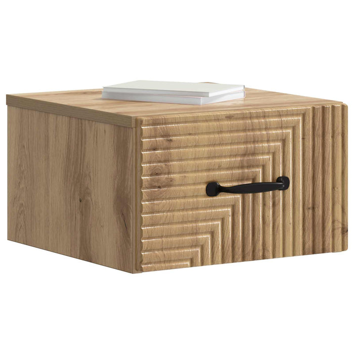 Dulap de noapte suspendat Stejar Artizanal 34,5 x 33 x 20 cm - WALTI WALTI