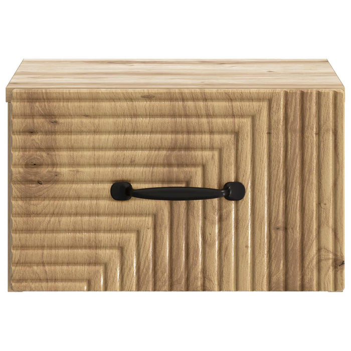 Dulap de noapte suspendat 2 pcs Stejar Artizanal Lemn prelucrat - WALTI WALTI