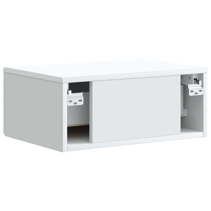 Dulap de noapte suspendat Alb 49 x 34,5 x 20 cm Lemn prelucrat - WALTI WALTI